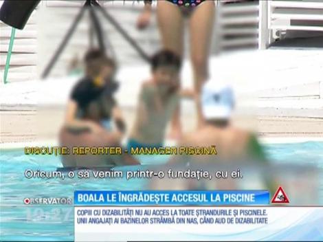 Boala copiilor cu dizabilități le îngrădește accesul la piscine