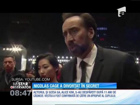 Nicolas Cage a divorțat în secret, după 11 ani de căsnicie