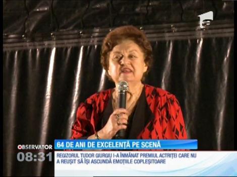 Actrița Tamara Buciuceanu Botez a primit "Premiul de excelenţă pentru întreaga activitate artistică"