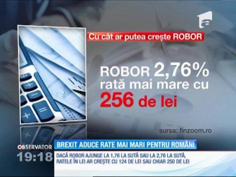 Brexit aduce rate mai mari pentru români