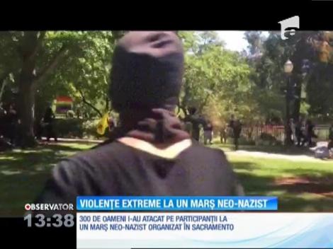 Neonaziștii, bătăi în centrul orașului Sacramento