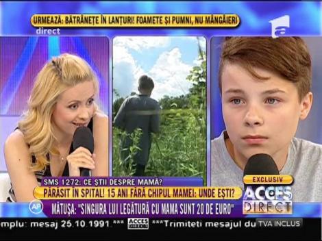 Are 15 ani, dar de când a venit pe lume nu și-a văzut niciodată mama: ”Nu o cunosc, nu mă cunoaşte, dar totuşi o iubesc”