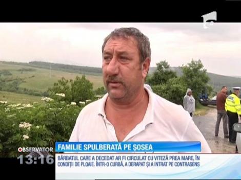 Familie spulberată pe șosea, în județul Sibiu