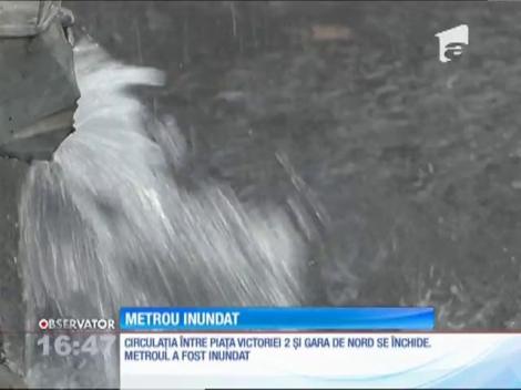 Metrou a fost inundat! Circulaţia între Piaţa Victoriei 2 şi Gara de Nord se va închide