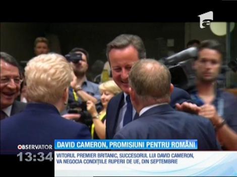 David Cameron, promisiuni pentru români