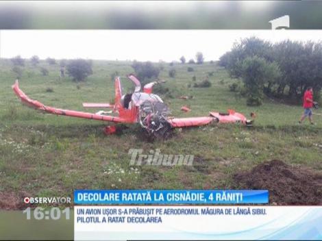 Accident aviatic lângă Sibiu. Patru oameni sunt răniți