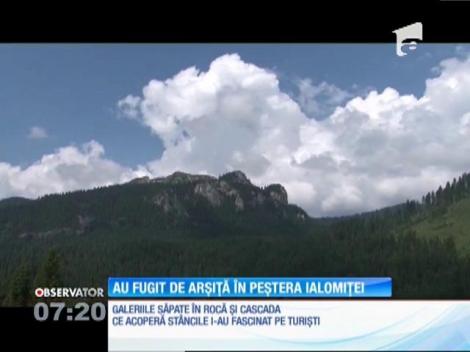 Mii de români au fugit  într-unul dintre cele mai răcoroase locuri din ţară: Peştera Ialomiţa