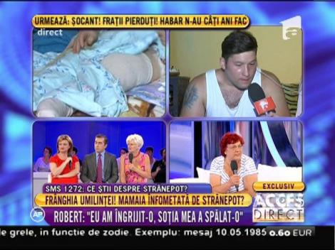 Robert, strănepotul bunicuţei Vasilica: "Eu am îngrijit-o, soţia mea a spălat-o"