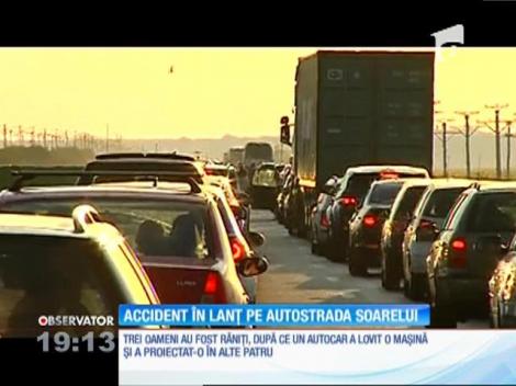 Accident în lanţ pe autostrada Soarelui
