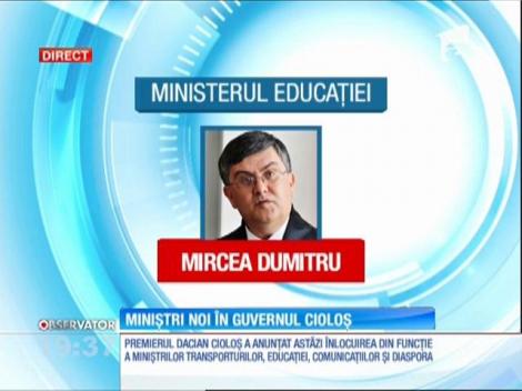 Miniștrii noi în Guvernul Cioloș