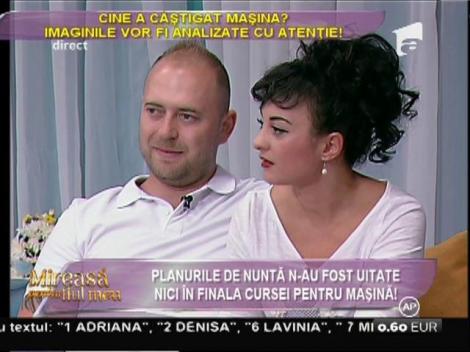 Planurile de nuntă nu au fost uitate nici în finala cursei pentru maşină!