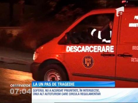 Neatenţia şi graba l-au trimis pe un şofer pe patul de spital