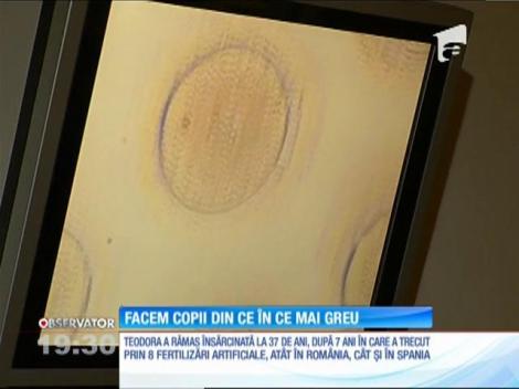 Românii fac copii din ce în ce mai târziu şi greu