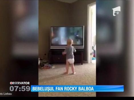 VIDEO VIRAL! Bebeluşul care-l imită perfect pe celebrul Rocky Balboa face senzație pe internet: Puștiul e genial!