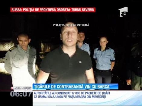 Captură de ţigări de contrabandă, pe Dunăre