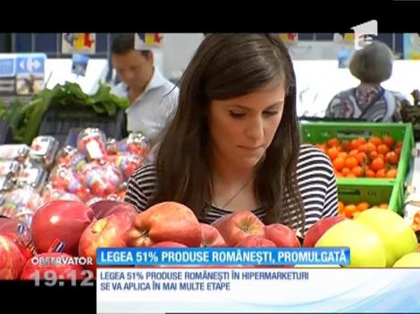Legea 51% produse românești, promulgată