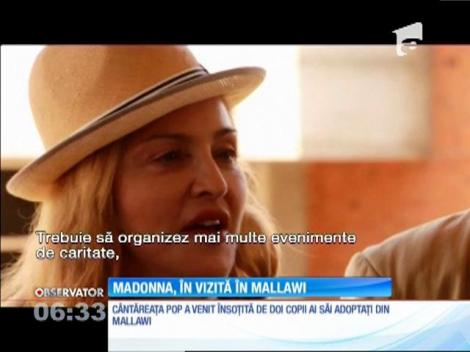 Madonna, în vizită la spitalul din Malawi pe care fundaţia sa de caritate îl finanţează