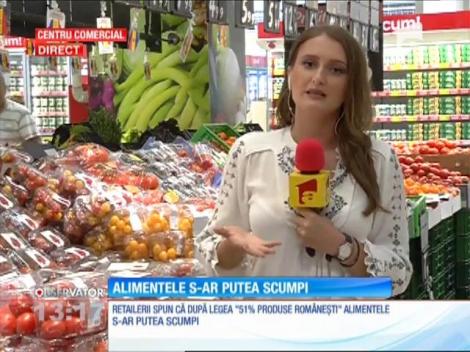 Alimentele s-ar putea scumpi după legea "51% produse româneşti"