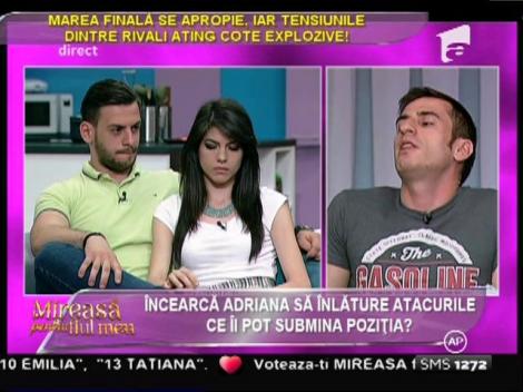 Cătălin: "Adriana şi Valentin îşi caută noi aliaţi pentru că cei vechi au părăsit competiţia!"