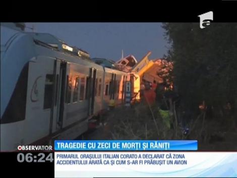 O eroare umană ar fi cauza principală a tragediei feroviare din Italia. Bilanţul accidentului a ajuns la 27 de morţi şi 50 de răniţi