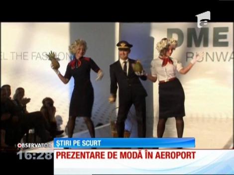 Aeroportul din Moscova s-a transformat în podium de modă