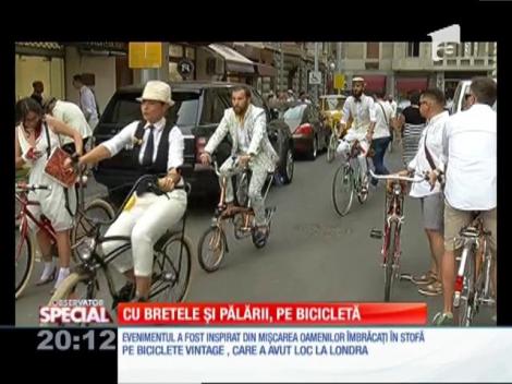 Special! Mai mulți tineri în ținute elegante au participat la cea mai cu stil paradă a bicicliștilor din București