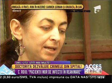 Ea a avut curajul să scoată gunoiul de sub preș! Camelia Roiu, medic anestezist de la Spitalul de Arşi, a filmat pacientul pe rănile căruia erau mai multe larve