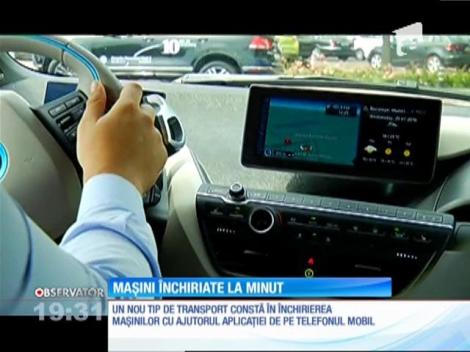 Un nou tip de transport constă în închirierea maşinilor cu ajutorul aplicaţiei de pe telefonul mobil