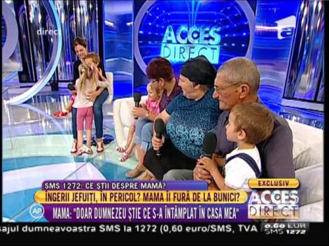 Georgiana şi Mario, îngerii jefuiţi de mamă, au revăzut-o pe cea care le-a dat naştere