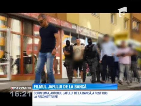 Dorin Sima, autorul jafului de la o bancă din Bistriţa, a fost dus la reconstituire