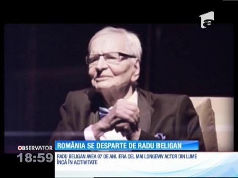 Actorul Radu Beligan a murit la spitalul Elias din Capitală