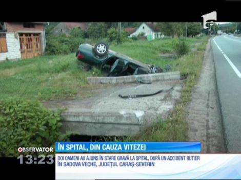 Accident spectaculos în Caransebeș