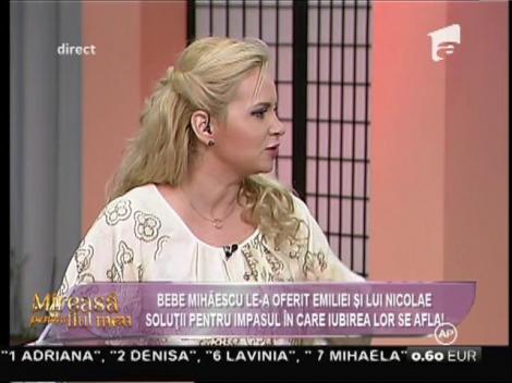 Vor reuşi Emilia şi Nicolae să descopere soluţia conflictelor ce le afectează relaţia?