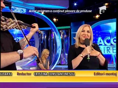 Carmen Şerban, una dintre cele mai cunoscute interprete din România, cântă în platoul Acces Direct