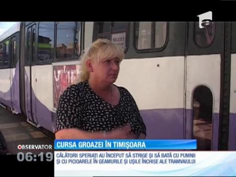 Un tramvai scăpat de sub control a traversat două intersecții pe culoarea roșie a semaforului, în Timișoara