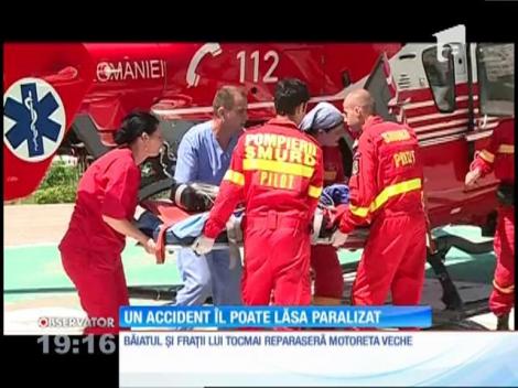 Un accident îl poate lăsa paralizat pe un copil de 13 ani din județul Harghita