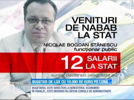 Bugetar de lux cu 10.000 de euro pe lună. Un angajat al Guvernului primeşte de la statul român 12 salarii uriaşe