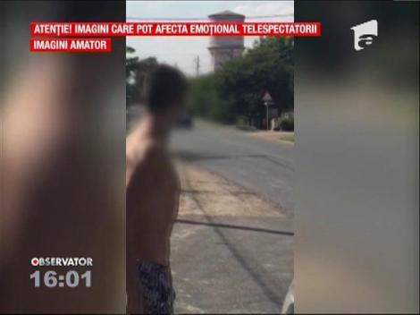 Un tânăr de 20 de ani s-a aruncat în faţa unei maşini