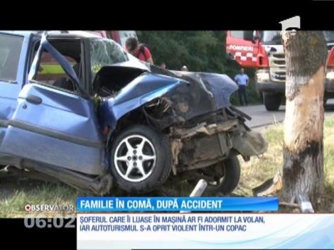 O familie întreagă a ajuns în comă la spital, după un accident teribil pe un drum din Botoşani