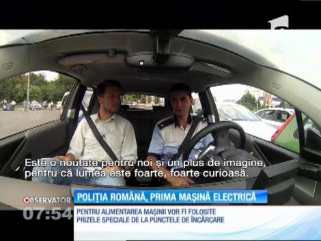Poliția română va avea în dotare, timp de o lună, o mașină electrică