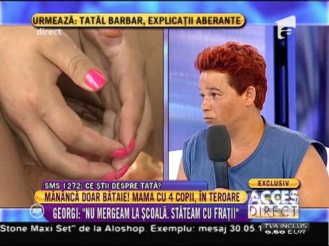 Ioana Jugaru, femeia terorizată de soţ: "Lua spirt şi ţigări pe banii copiilor!"