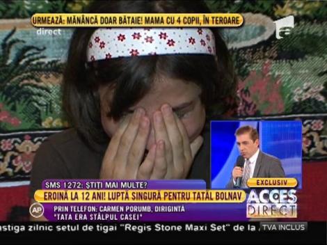 Carmen Porumb, diriginta Mihaelei: "E un copil deosebit. Tatăl ei era stâlpul casei!"