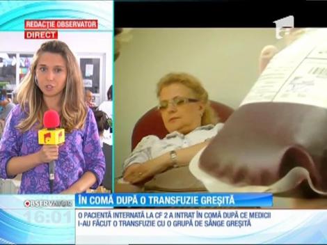 O tânără este în comă după ce medicii unui spital din Bucureşti i-au făcut o transfuzie cu sânge dintr-o grupă incompatibilă