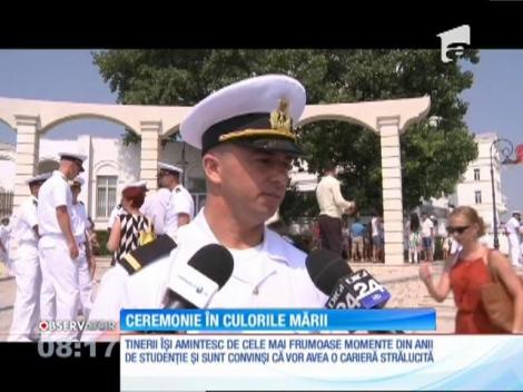 Ceremonie în culorile mării pentru 300 de tineri care au absolvit Academia Navală "Mircea cel Bătrân" şi Şcoala Militară de Maiştri "Amiral Ion Murgescu" din Constanţa