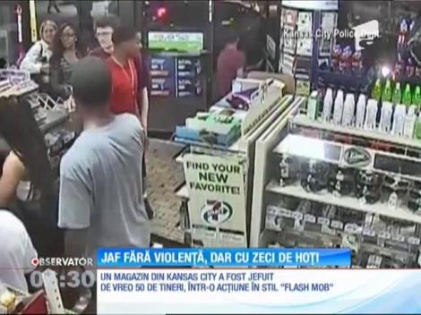 Un magazin din Kansas City a fost jefuit de 50 de hoţi, în stil "flash mob"