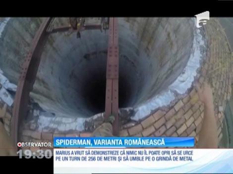 Spiderman, în varianta românească! Un tânăr a urcat în vârful unui turn de 256 de metri