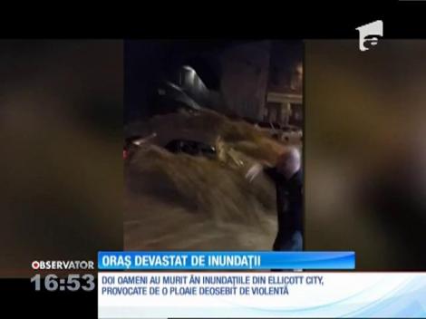 Oraș devastat de inundații