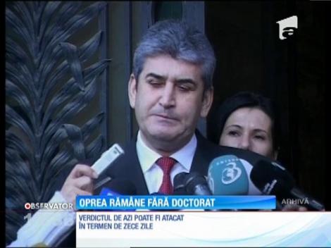 Gabriel Oprea rămâne fără titlul de doctor pentru că lucrarea sa este un plagiat