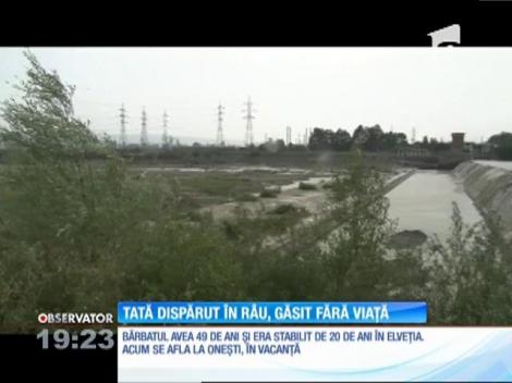 Tatăl dispărut în râul Trotuş, gășit fără viață