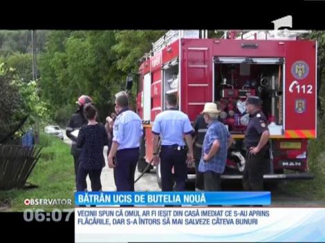 Un bătrân din Bobâlna și-a verificat butelia de aragaz cu un chibrit aprins